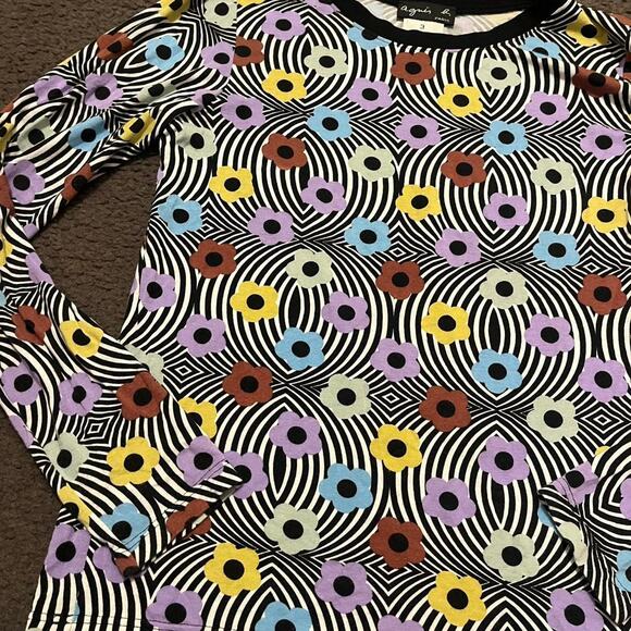 Y2K Agnes B Floral Long Sleeve Top - Picture 5 of 5